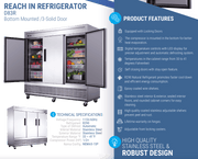 Dukers Commercial Reach In Refrigerator - CulinaryProfis