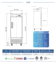 Dukers Commercial Reach In Refrigerator - CulinaryProfis