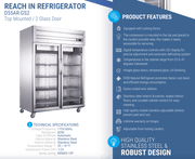 Dukers Commercial Reach In Refrigerator - CulinaryProfis
