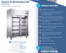 Dukers Commercial Reach In Refrigerator - CulinaryProfis