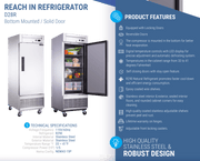 Dukers Commercial Reach In Refrigerator - CulinaryProfis