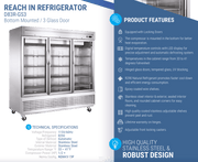 Dukers Commercial Reach In Refrigerator - CulinaryProfis