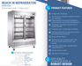 Dukers Commercial Reach In Refrigerator - CulinaryProfis