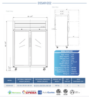 Dukers Commercial Reach In Refrigerator - CulinaryProfis