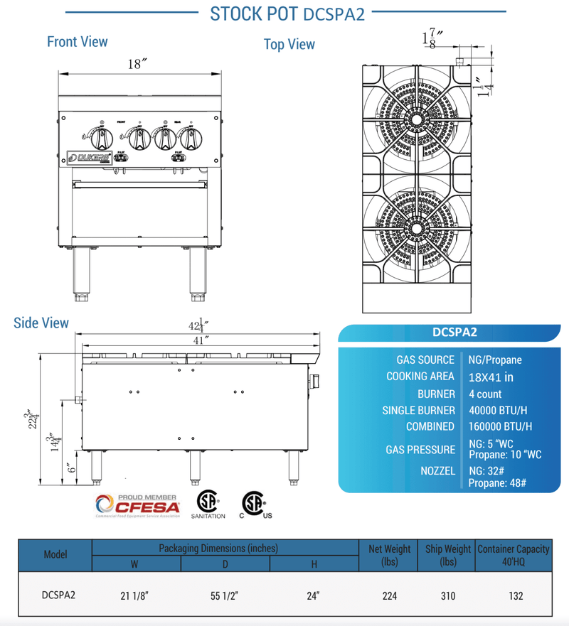 Dukers Commercial Stock Pot Range - CulinaryProfis