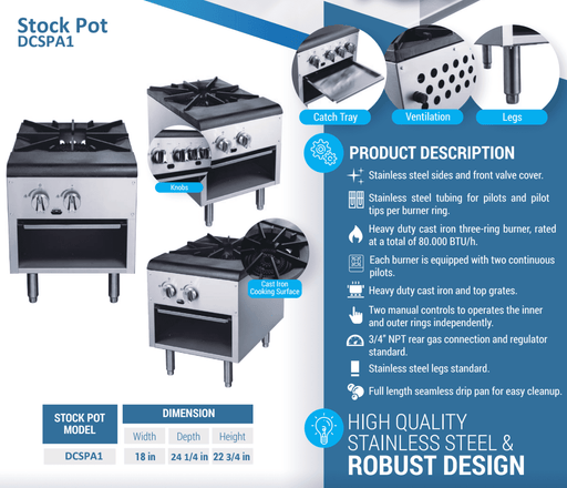 Dukers Commercial Stock Pot Range - CulinaryProfis