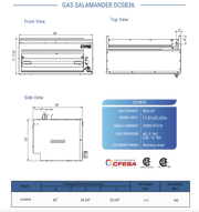 Dukers DCSB36 Gas Salamander - CulinaryProfis