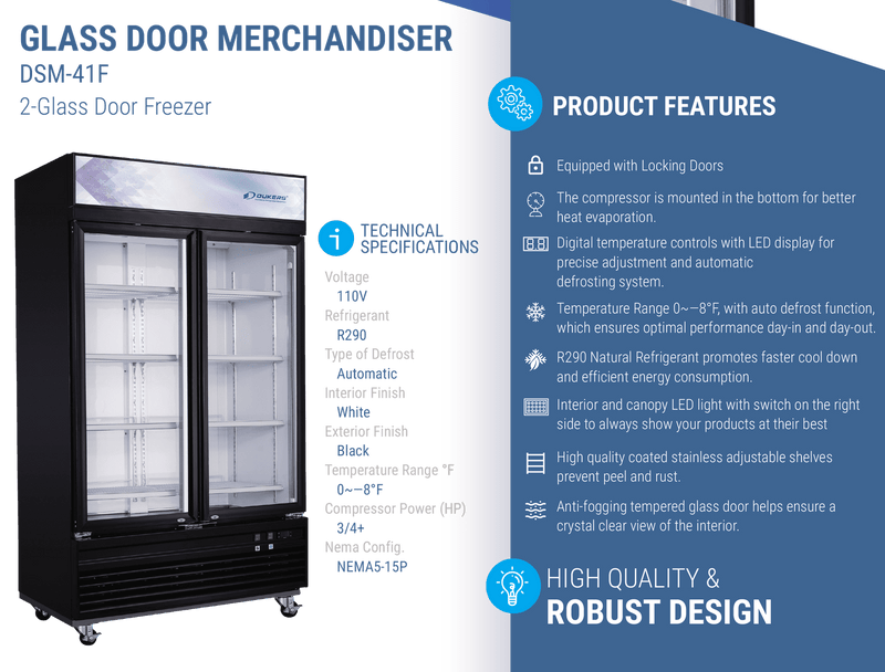 Dukers Freezer Merchandiser - CulinaryProfis