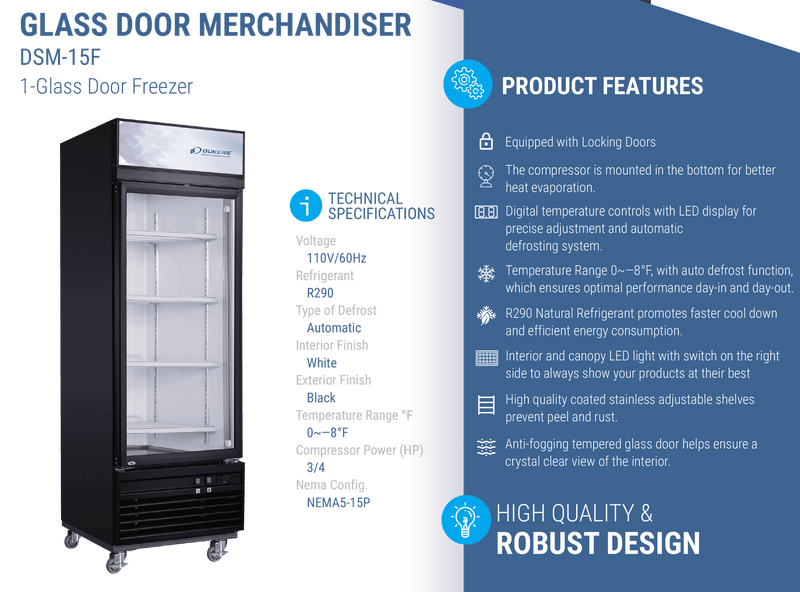 Dukers Freezer Merchandiser - CulinaryProfis