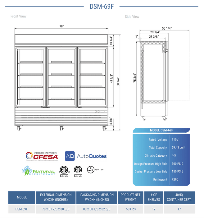 Dukers Freezer Merchandiser - CulinaryProfis