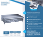 Dukers Gas Countertop Griddle - CulinaryProfis