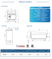 Dukers Gas Countertop Griddle - CulinaryProfis