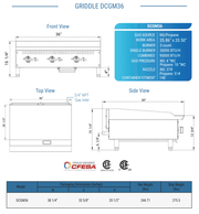 Dukers Gas Countertop Griddle - CulinaryProfis