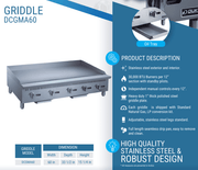 Dukers Gas Countertop Griddle - CulinaryProfis