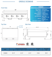 Dukers Gas Countertop Griddle - CulinaryProfis