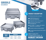 Dukers Gas Countertop Griddle - CulinaryProfis
