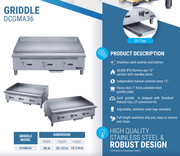 Dukers Gas Countertop Griddle - CulinaryProfis