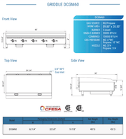 Dukers Gas Countertop Griddle - CulinaryProfis