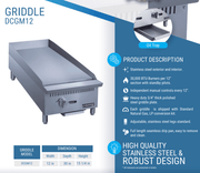 Dukers Gas Countertop Griddle - CulinaryProfis