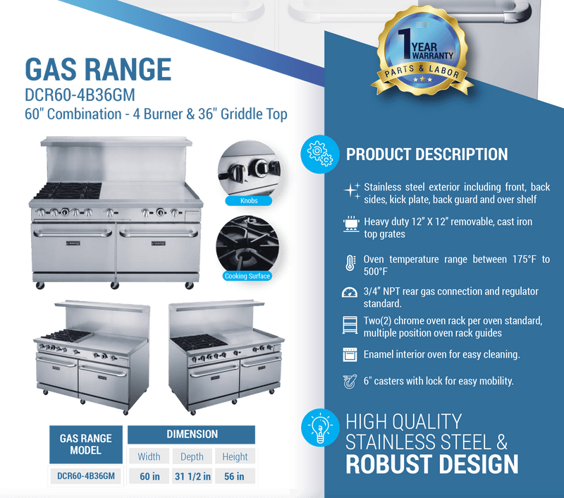 Dukers Gas Oven Range - CulinaryProfis