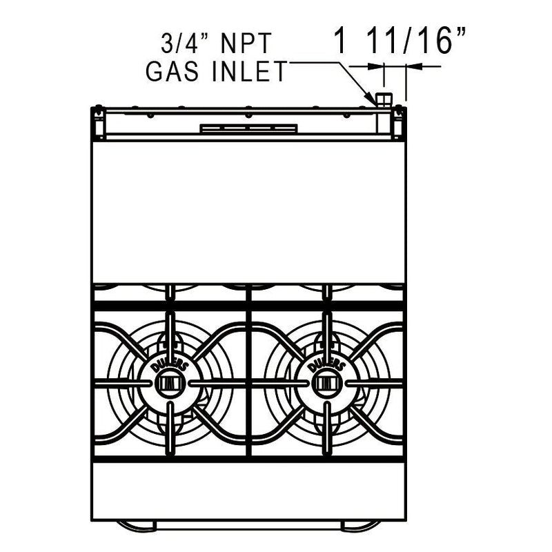 Dukers Gas Oven Range - CulinaryProfis
