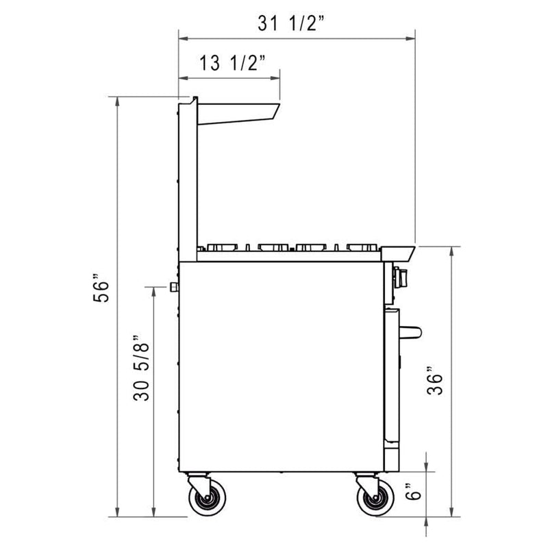 Dukers Gas Oven Range - CulinaryProfis