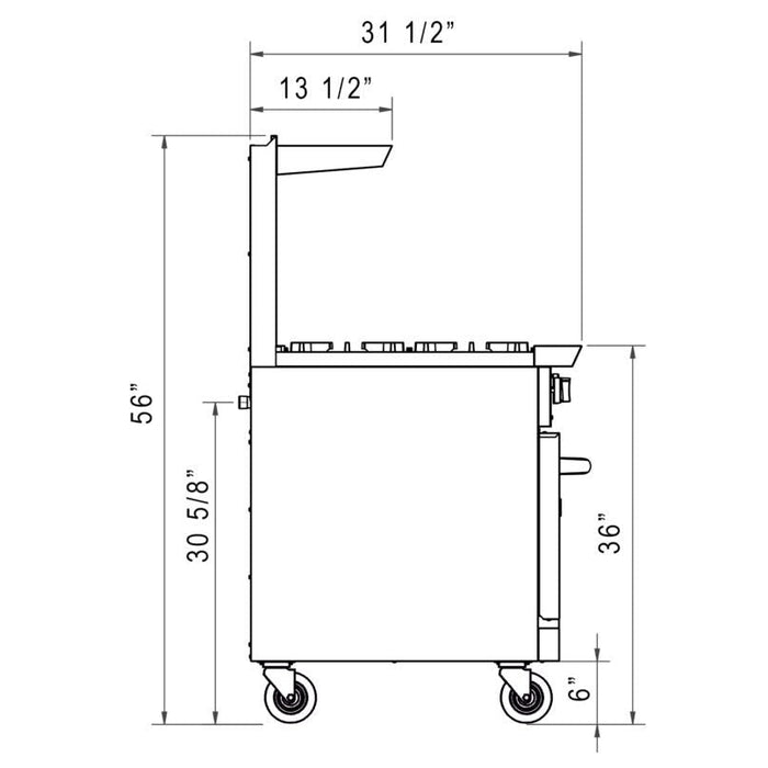 Dukers Gas Oven Range - CulinaryProfis
