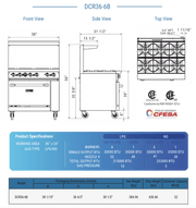 Dukers Gas Oven Range - CulinaryProfis