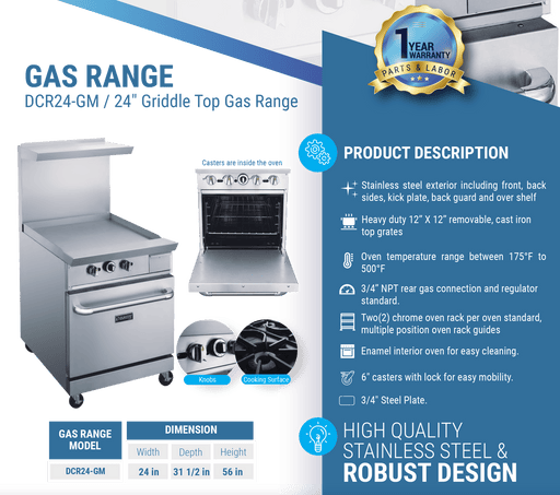 Dukers Gas Oven Range - CulinaryProfis