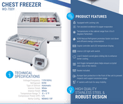 Dukers Glass Top Chest Freezer - CulinaryProfis