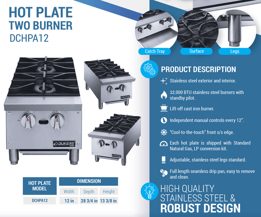 Dukers Hot Plate - CulinaryProfis