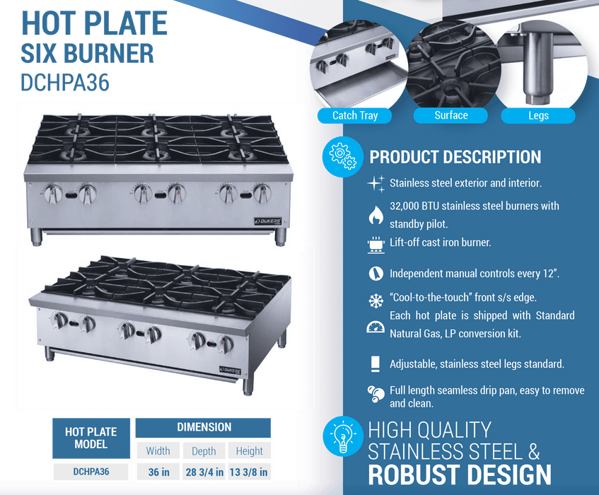 Dukers Hot Plate - CulinaryProfis