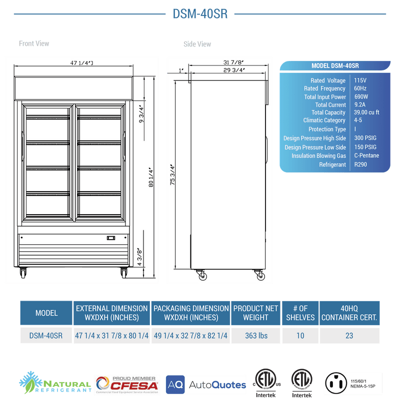 Dukers Merchandiser Refrigerator - CulinaryProfis
