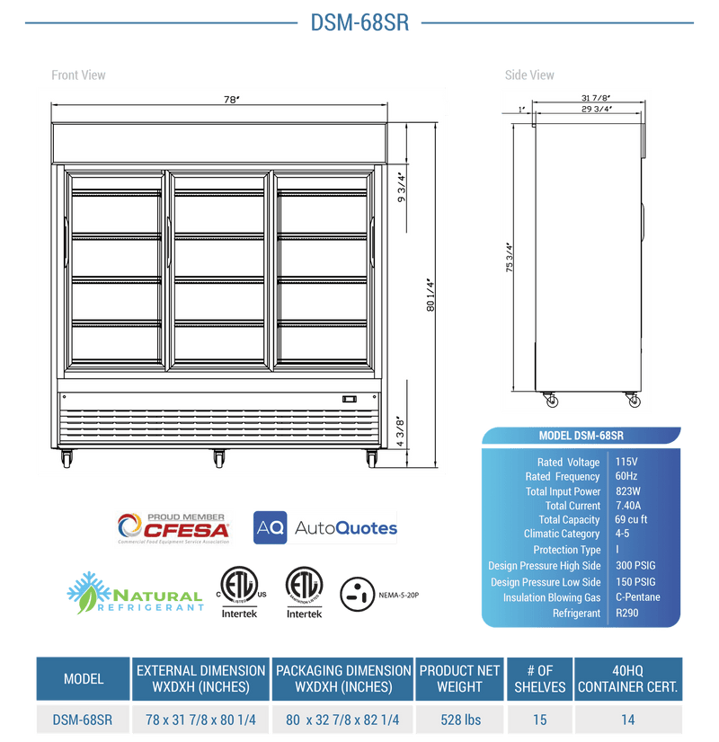 Dukers Merchandiser Refrigerator - CulinaryProfis
