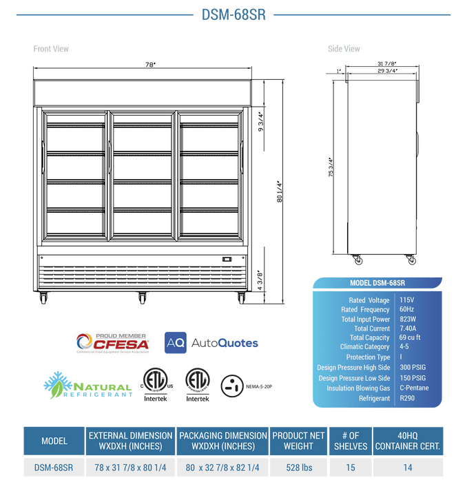 Dukers Merchandiser Refrigerator - CulinaryProfis
