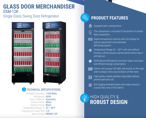 Dukers Merchandiser Refrigerator - CulinaryProfis