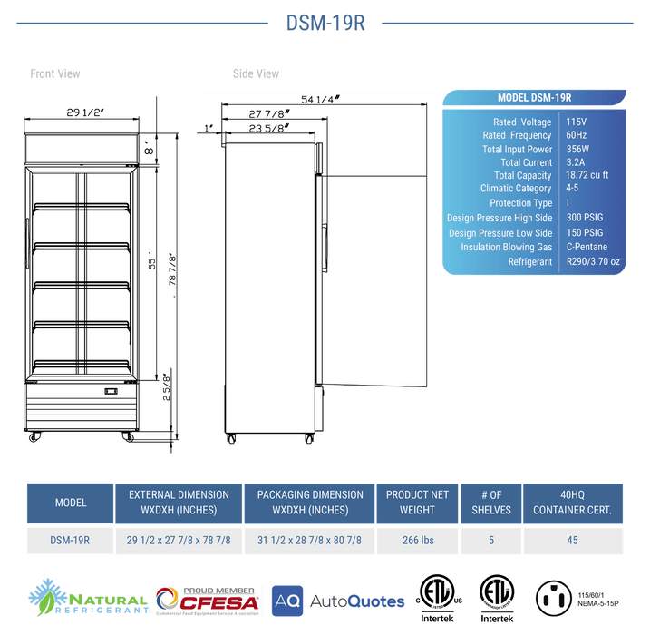 Dukers Merchandiser Refrigerator - CulinaryProfis