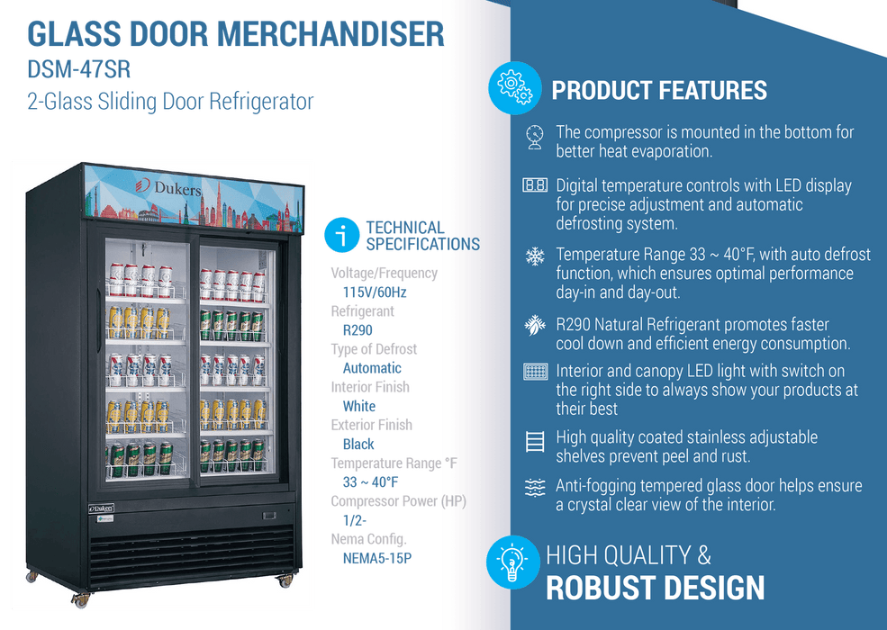 Dukers Merchandiser Refrigerator - CulinaryProfis