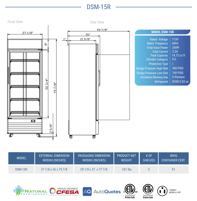 Dukers Merchandiser Refrigerator - CulinaryProfis