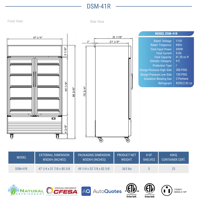 Dukers Merchandiser Refrigerator - CulinaryProfis