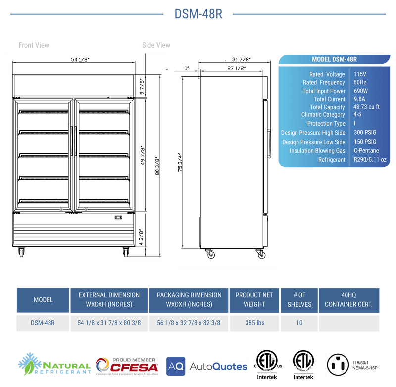 Dukers Merchandiser Refrigerator - CulinaryProfis