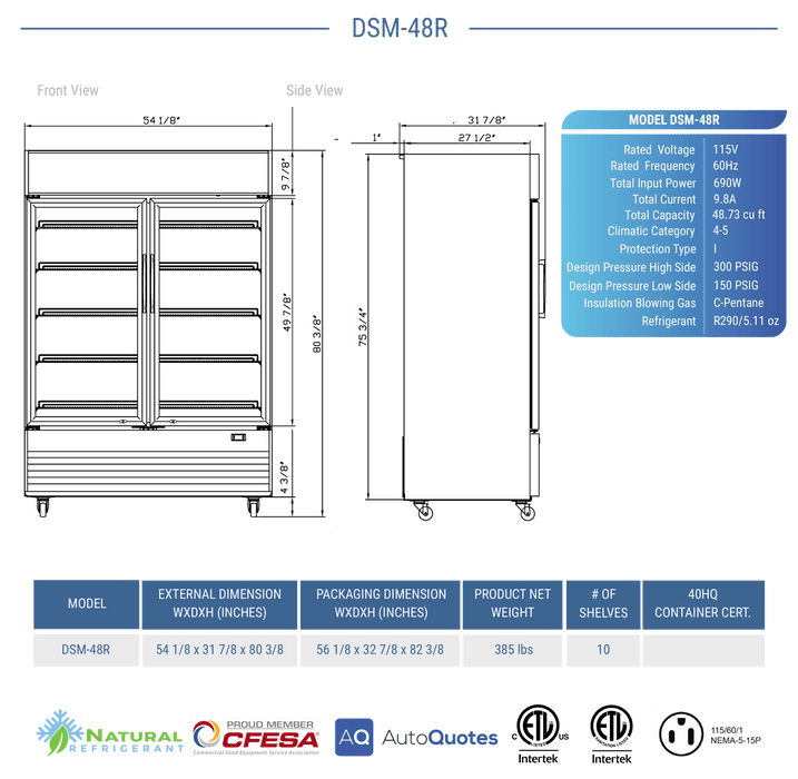 Dukers Merchandiser Refrigerator - CulinaryProfis