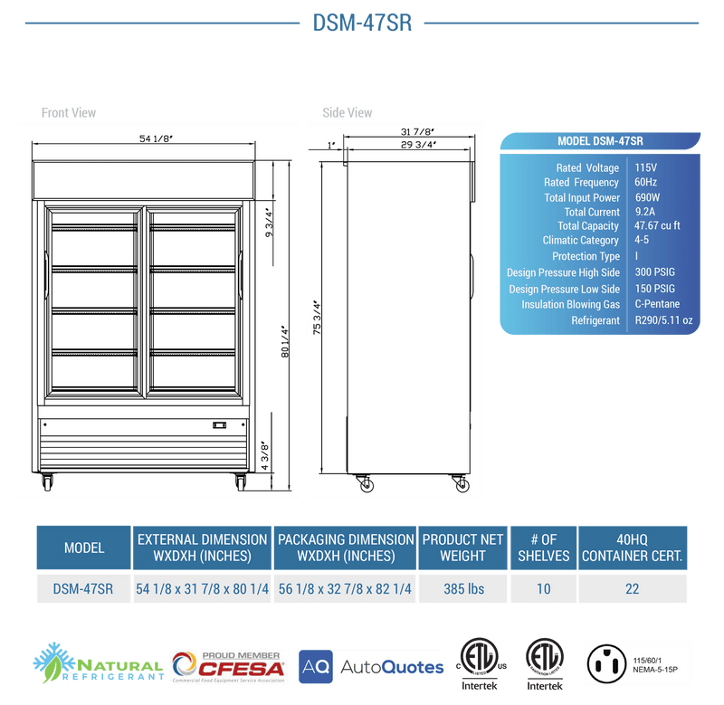 Dukers Merchandiser Refrigerator - CulinaryProfis
