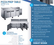 Dukers Pizza Prep Station Refrigerator - CulinaryProfis
