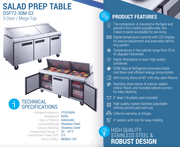Dukers Salad Prep Station Refrigerator - CulinaryProfis