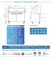 Dukers Salad Prep Station Refrigerator - CulinaryProfis