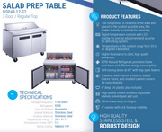 Dukers Salad Prep Station Refrigerator - CulinaryProfis