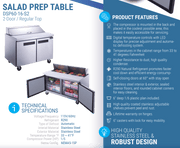 Dukers Salad Prep Station Refrigerator - CulinaryProfis