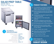 Dukers Salad Prep Station Refrigerator - CulinaryProfis