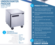 Dukers Undercounter Freezer - CulinaryProfis